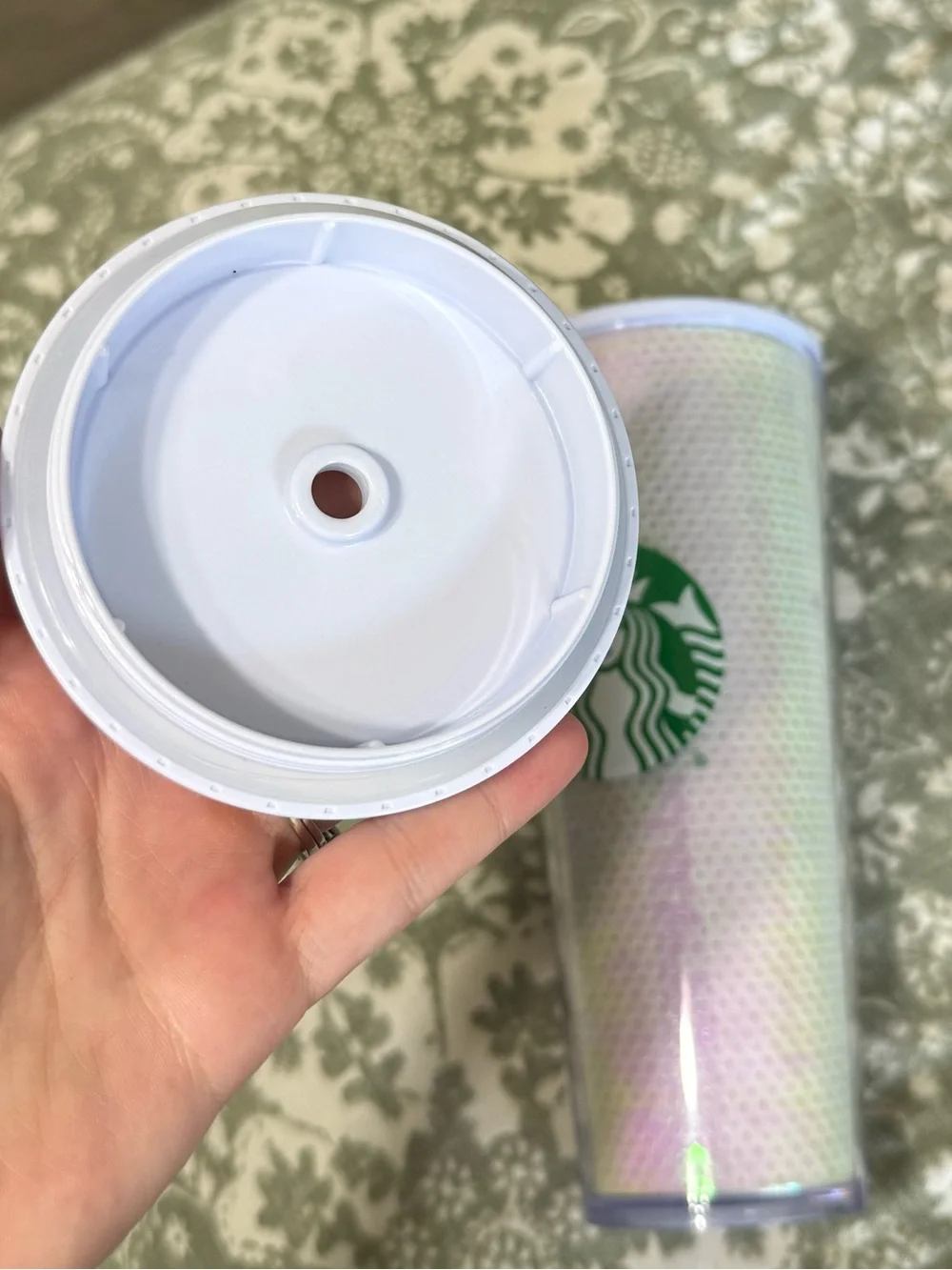 Starbucks Limited Edition White Sequins Glitter 24OZ Venti Cup